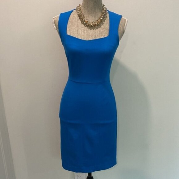Banana Republic Blue Sleeveless Fitted Dress size 0 - Picture 2 of 13